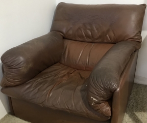 TWO LEATHER CHAIRS
