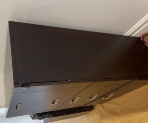 Dark wood chest of drawers