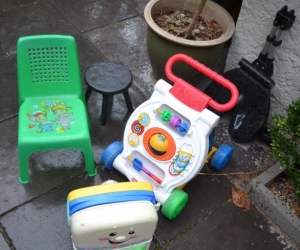 Kids outdoor toys and bump rider pram attachment