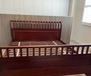 Free King Size Bedframe - Sleigh Bed Style