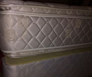 Queen size bed base with casters