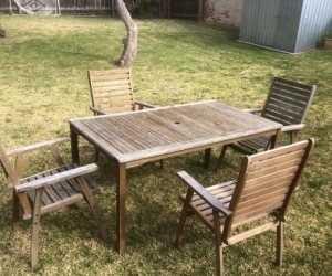 Outdoor table and chairs