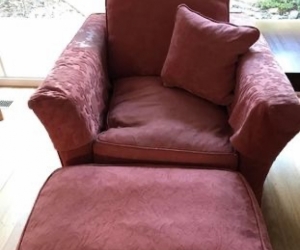 Armchairs and matching footstool