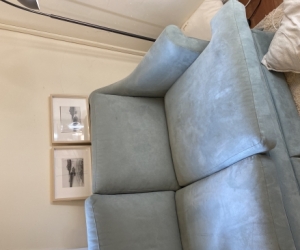 SUEDE TWO SEATER COUCH
