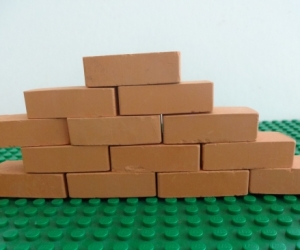 Tiny terracotta bricks and tiles for model train scene?