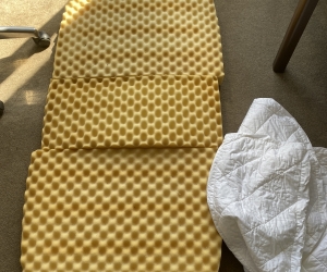 Old Leander cot foam mattress pieces (and covers)