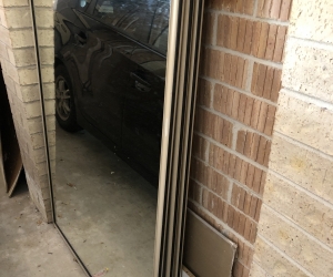 Wall cabinet mirror doors