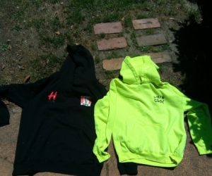 2 hooded sweats (large)