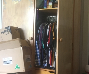 Solid wood wardrobe